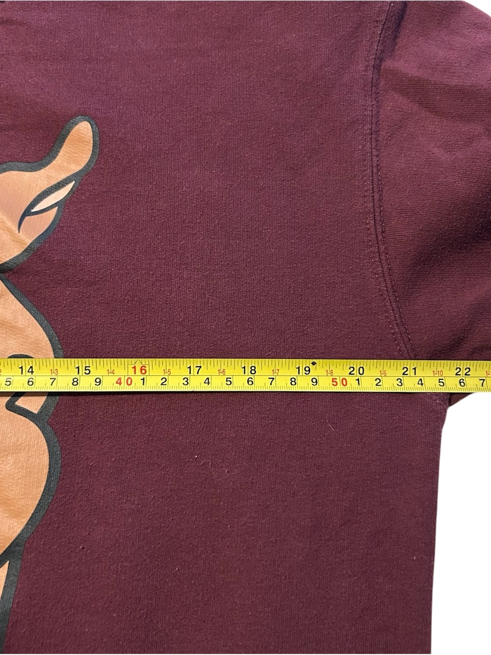 Scooby-Doo Graphic Crewneck Sweatshirt - Maroon. Size Large - Picture 7 of 8